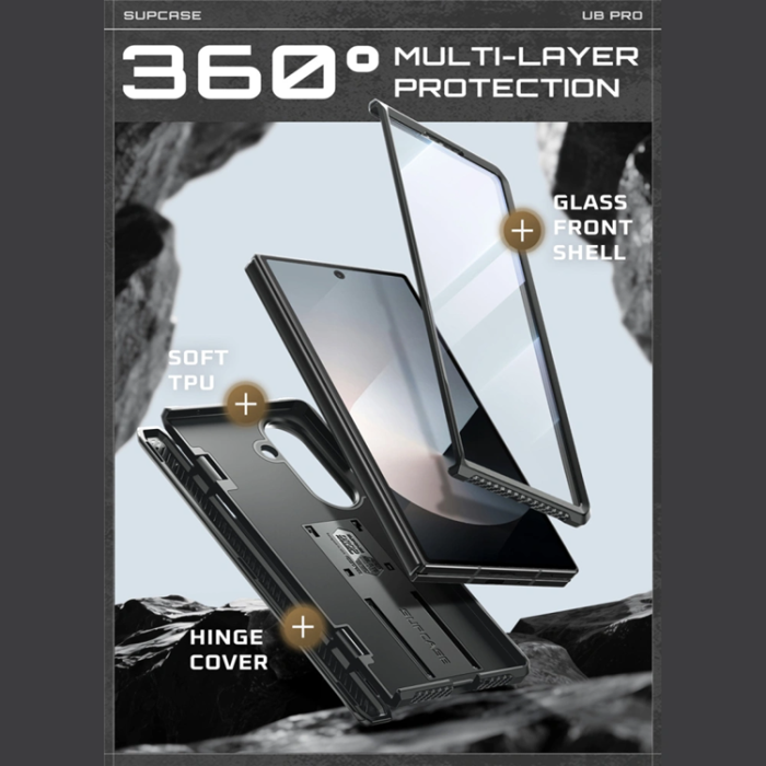 SupCase - SupCase Mobilskal För Galaxy Z Fold 7 Unicorn Beetle Pro - Svart