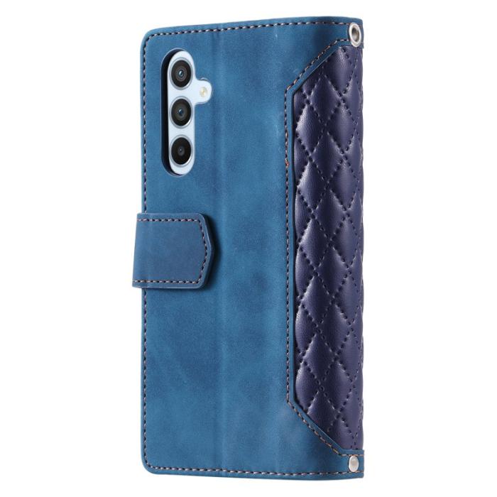 OEM - Samsung Galaxy A37 Plånboksfodral Konstläder Med Handledsrem - Blå