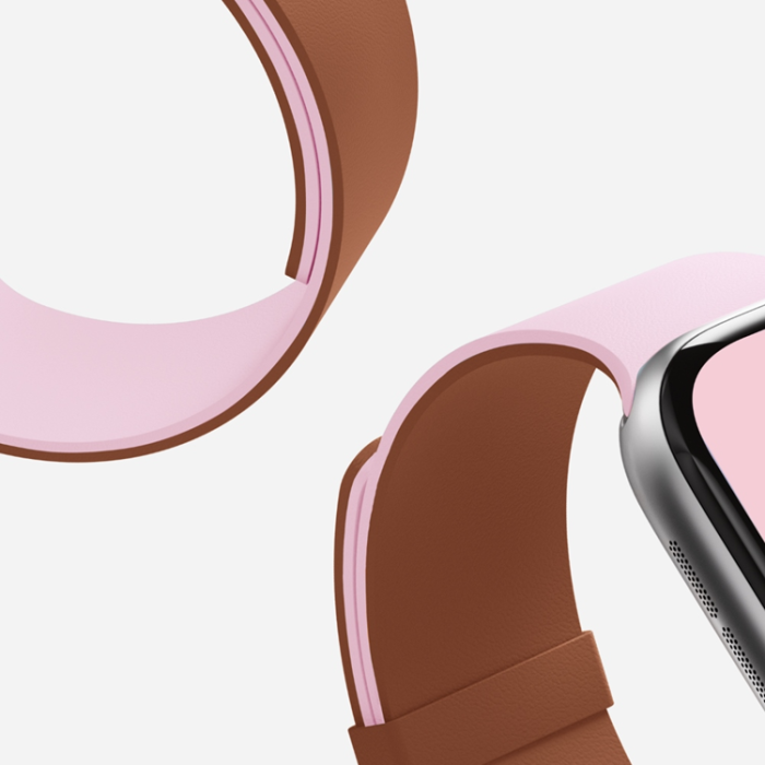 Moft - Moft Apple Watch (38/40/41/42mm) Armband Snap Duo - Rosa/Brun