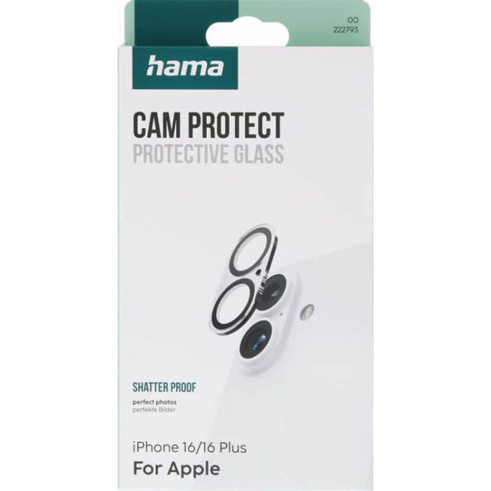 Hama - Hama iPhone 16/16 Plus Kameralinsskydd Härdat glas