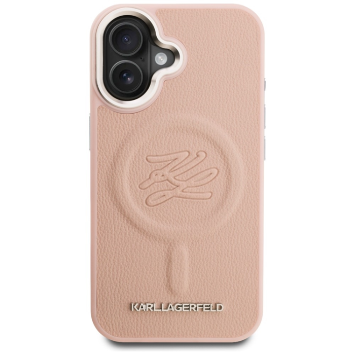 KARL LAGERFELD - Karl Lagerfeld Mobilskal För iPhone 16 Magsafe Initial & Metal Logo