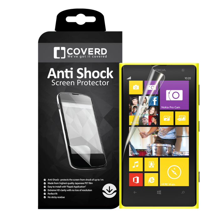 UTGATT4 - CoveredGear Anti-Shock skärmskydd till Nokia Lumia 1020