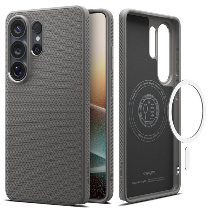 Spigen - Spigen Mobilskal För Galaxy S26 Ultra Magsafe Liquid Air - Marble Grå