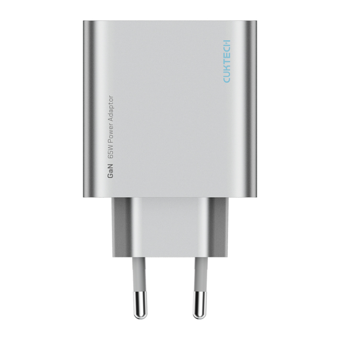 Cuktech - Cuktech Snabbladdare 65W 2xUSB-C 1xUSB-A GaN - Grå
