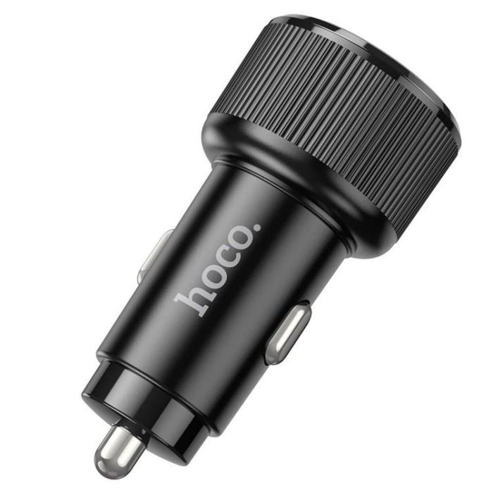 Hoco - Hoco Billaddare 2xUSB-C 50W NZ14B - Svart