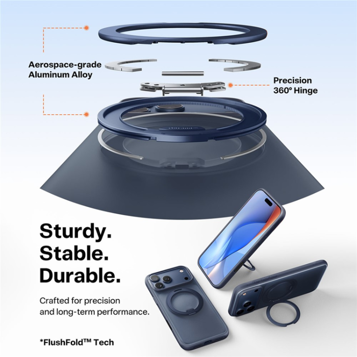 Torras - TORRAS iPhone 17 Pro Max Mobilskal MagSafe O Fitness - Mörkblå
