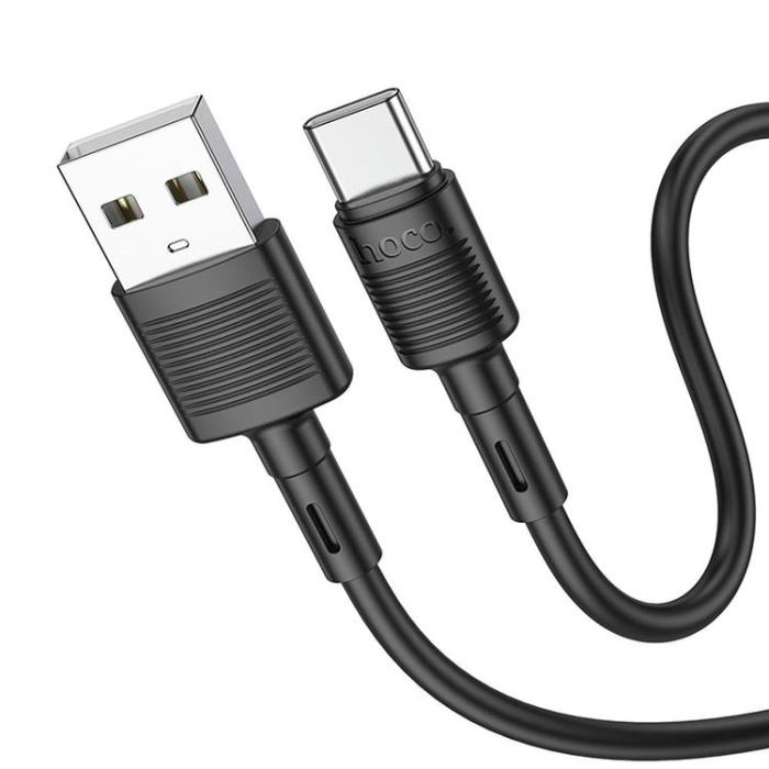 Hoco - Hoco USB-A - USB-C 3A Kabel 1m X83 - Svart