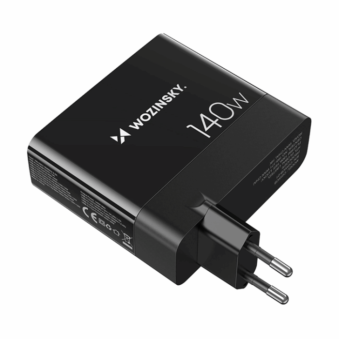 Wozinsky - Wozinsky Väggladdare 140W GaN 3 x USB-C/2 x USB-A - Svart