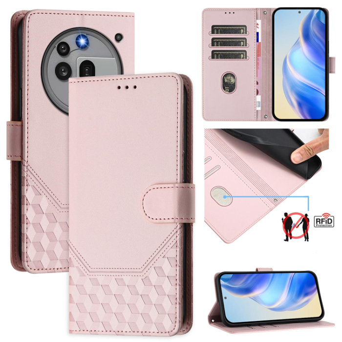 A-One Brand - Nothing Phone (3a) Pro Plånboksfodral Imprinted Honeycomb RFID