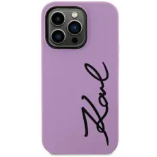 KARL LAGERFELD - Karl Lagerfeld Mobilskal till iPhone 11/XR Silicone Signature - Lila