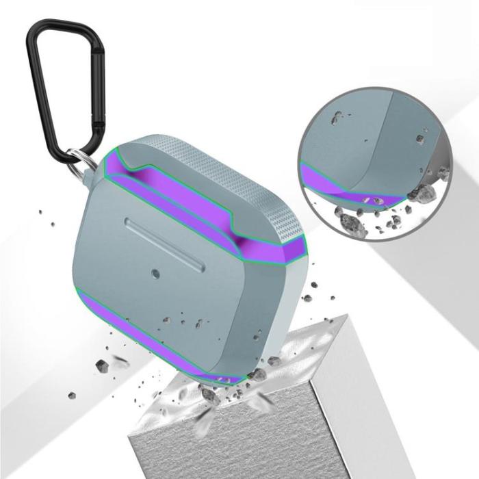 OEM - AirPods Pro 2 Skal Aluminium TPU - Blå/Svart