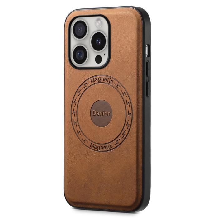 DENIOR - DENIOR A11 iPhone 16 Pro Fodral Vintage KonstLäder Brun