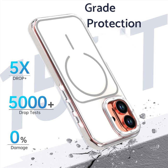 A-One Brand - iPhone 17 Mobilskal MagSafe Dual Färg Shockproof - Vit