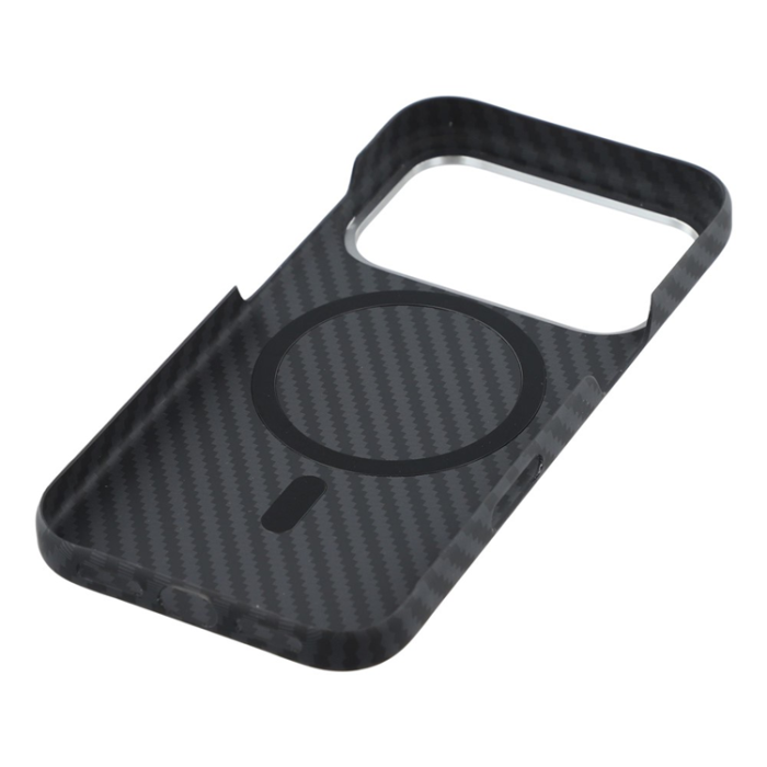 A-One Brand - iPhone 17 Pro Mobilskal MagSafe Carbon Fiber - Svart/Grå