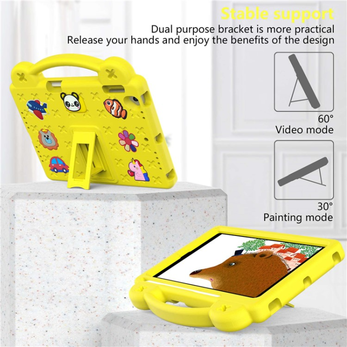 A-One Brand - iPad Air 2 (2014)/Air (2013) Skal EVA Kickstand Shockproof - Gul
