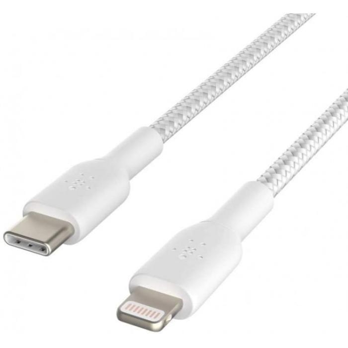 UTGATT1 - Belkin Flätad USB-C Till Lightning Kabel 1M - Vit
