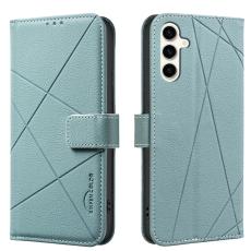 BINFEN COLOR - BINFEN Samsung Galaxy A35 5G Fodral &Auml;kta L&auml;der RFID Skydd - Gr&ouml;n