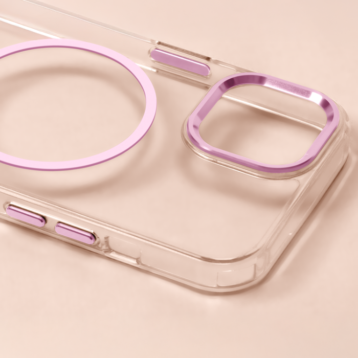 OEM - iPhone 13 Mobilskal MagSafe Clear Thin - Rosa