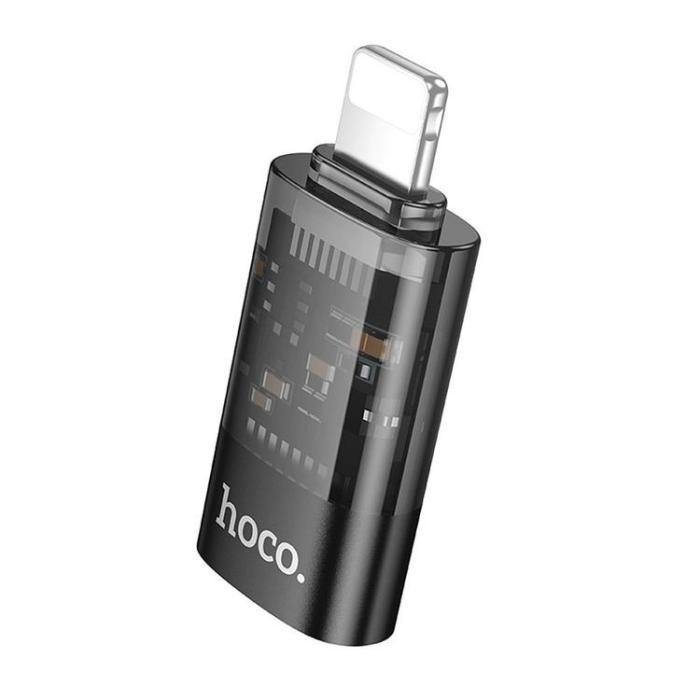 Hoco - Hoco USB-C Till Lightning Adapter OTG UA36A - Svart