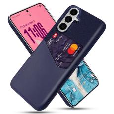 OEM - Mobilfodral f&ouml;r Samsung Galaxy S26 Konstl&auml;der med kortfack - Bl&aring;