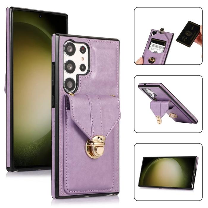 OEM - Mobilfodral för Samsung Galaxy S26 Ultra Kickstand Kortfack - Lila
