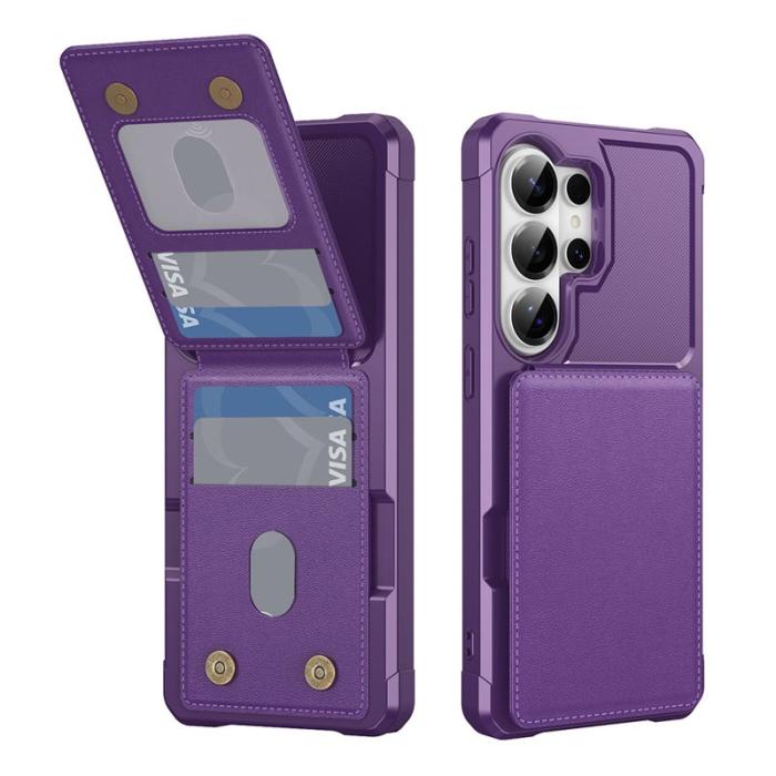 OEM - Mobilfodral för Samsung Galaxy S26 Ultra Kickstand Kortfack - Lila
