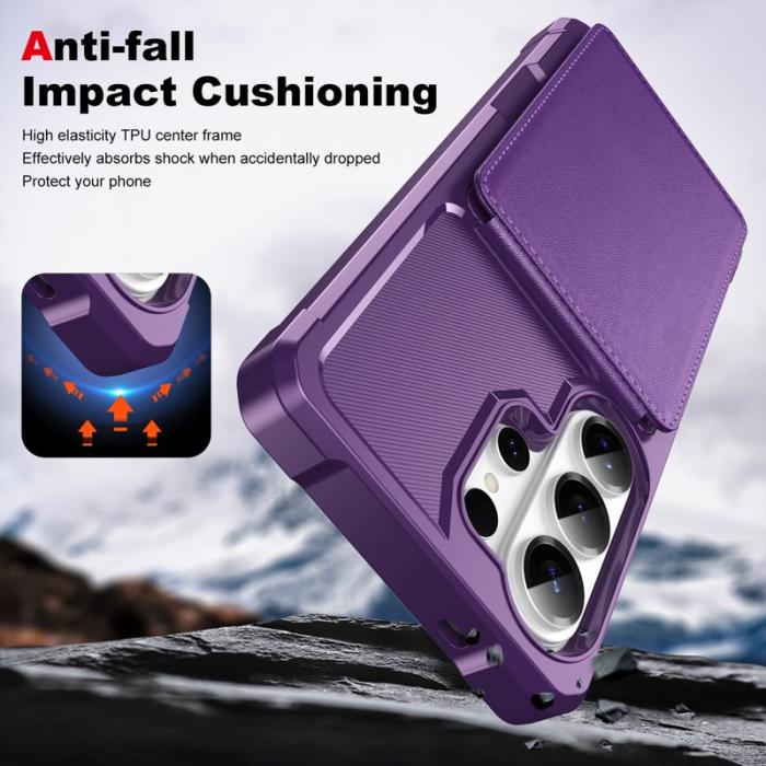 OEM - Mobilfodral för Samsung Galaxy S26 Ultra Kickstand Kortfack - Lila