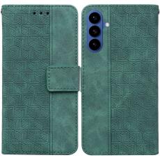 OEM - Pl&aring;nboksfodral f&ouml;r Samsung Galaxy S26 Konstl&auml;der med handledsrem - Gr&ouml;n
