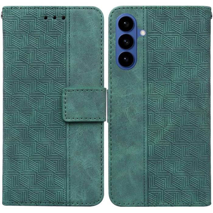 OEM - Plånboksfodral för Samsung Galaxy S26 Konstläder med handledsrem - Grön