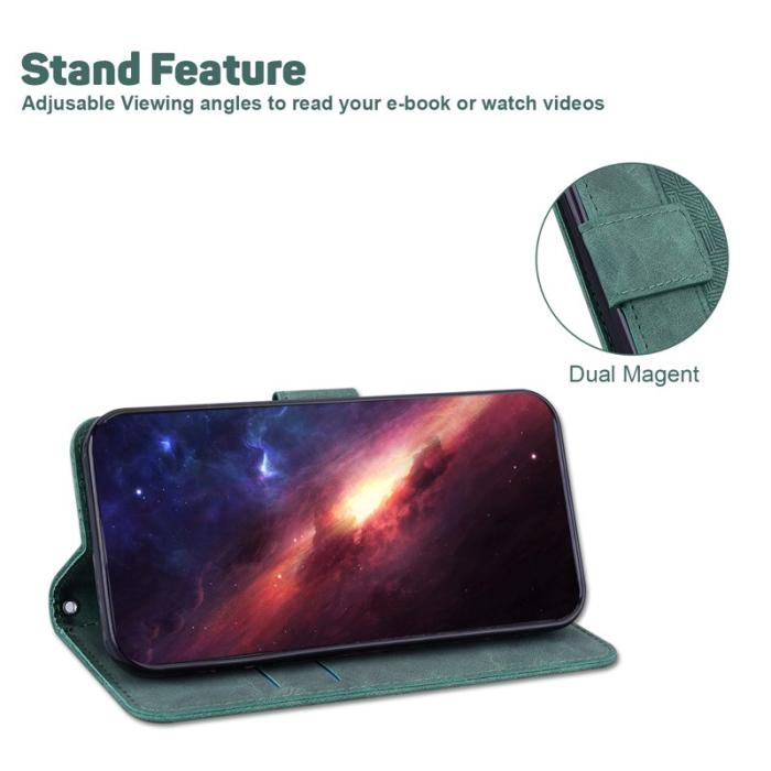 OEM - Plånboksfodral för Samsung Galaxy S26 Konstläder med handledsrem - Grön