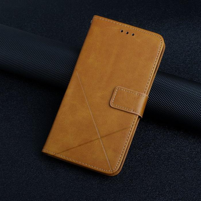 OEM - Plånboksfodral för Samsung Galaxy S26 Konstläder med handledsrem - Gul