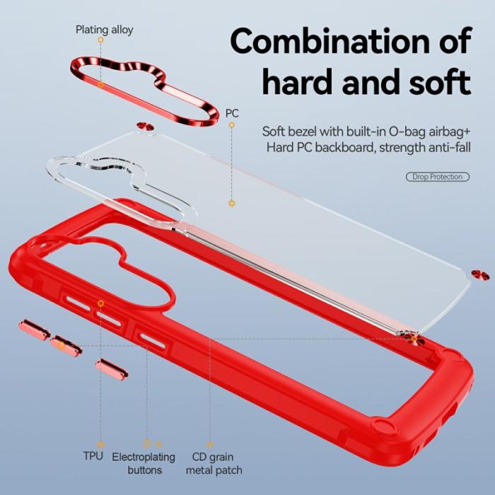 OEM - Mobilskal för Samsung Galaxy S26 Plus Stötbeständig PC + TPU - Röd