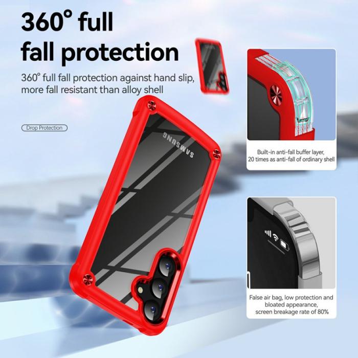 OEM - Mobilskal för Samsung Galaxy S26 Plus Stötbeständig PC + TPU - Röd