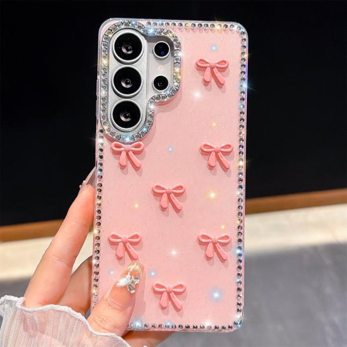 OEM - Mobilskal för Samsung Galaxy S26 Ultra Rhinestone TPU + PC - Glittrande Ljusrosa