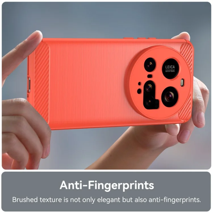 A-One Brand - Xiaomi 15 Ultra Mobilskal Carbon Fiber Texture Brushed - Röd