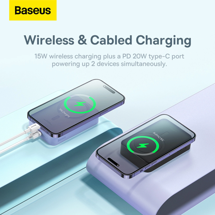 BASEUS - Baseus Powerbank 20000mAh 20W Magnetic Mini - Svart