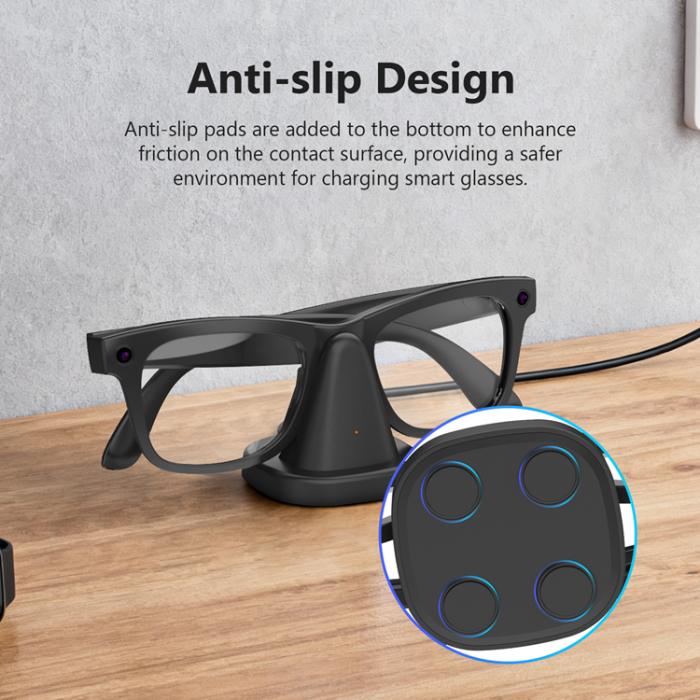 A-One Brand - Smart Glasögon Bärbar Laddningsdock Anti Slip Bas för Ray-Ban Meta