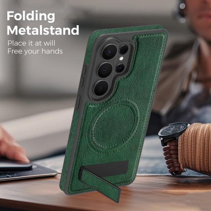 OEM - Mobilskal för Samsung Galaxy S26 Ultra Magnetiskt PC + TPU - Svartgrön