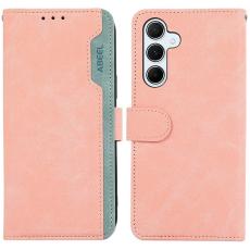 ABEEL - ABEEL Samsung Galaxy A56 5G Pl&aring;nboksfodral Splicing Konstl&auml;der Rosa