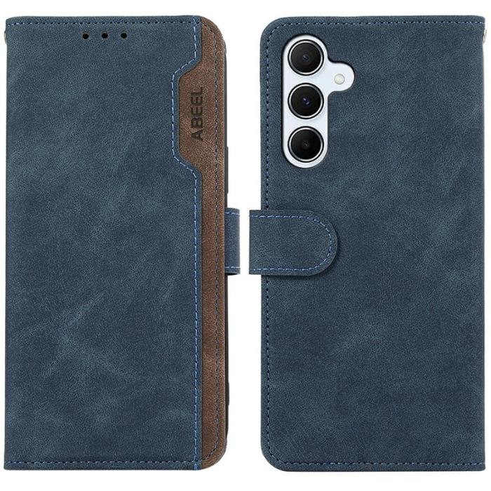 ABEEL - ABEEL Samsung Galaxy A56 5G Plånboksfodral Splicing Konstläder Blå