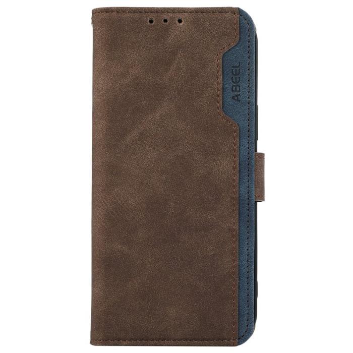 ABEEL - ABEEL Samsung Galaxy A56 5G Plånboksfodral Splicing Konstläder Brun
