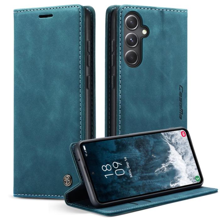 Caseme - CASEME 013 Series Mobilskal till Samsung Galaxy S23 FE KonstLäder Blå
