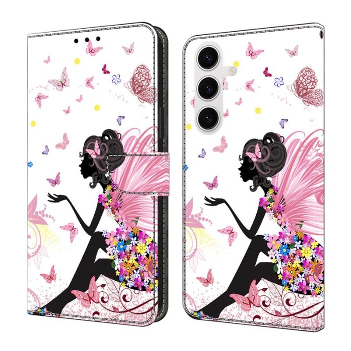 OEM - Samsung Galaxy S26 Plånboksfodral Fällbart Ställ Konstläder Mönster - Fjäril