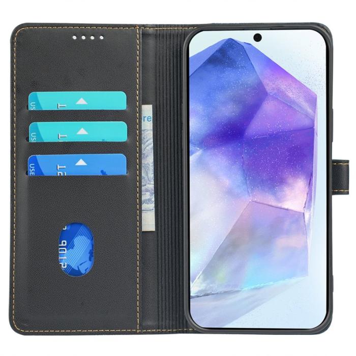 OEM - Mobilskal till Samsung Galaxy S26 Plus Magnetlås Fyrklöver KonstLäder - Svart