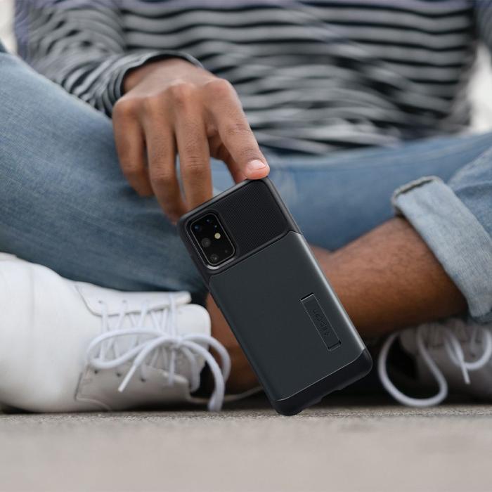 UTGATT1 - Spigen Slim Armor Skal till Samsung Galaxy S20 Ultra - Svart