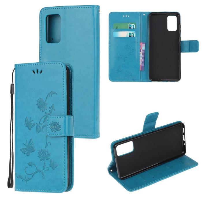 OEM - Butterfly Plånboksfodral till Samsung Galaxy S20 Plus - Blå