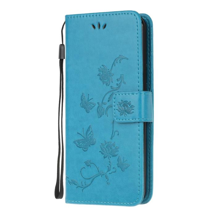 OEM - Butterfly Plånboksfodral till Samsung Galaxy S20 Plus - Blå