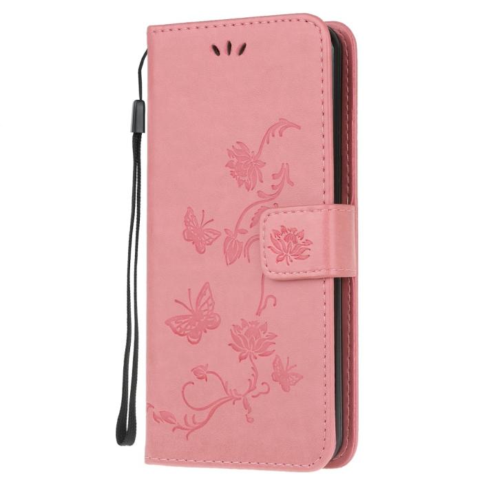 OEM - Butterfly Plånboksfodral till Samsung Galaxy S20 Plus - Rosa