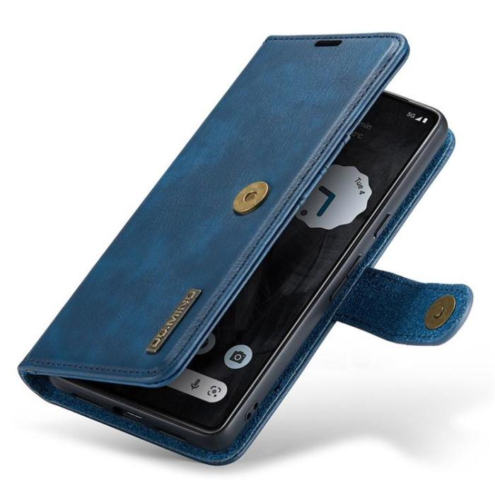 DG.MING - DG.MING Google Pixel 8 Pro Plånboksfodral Äkta Läder - Blå