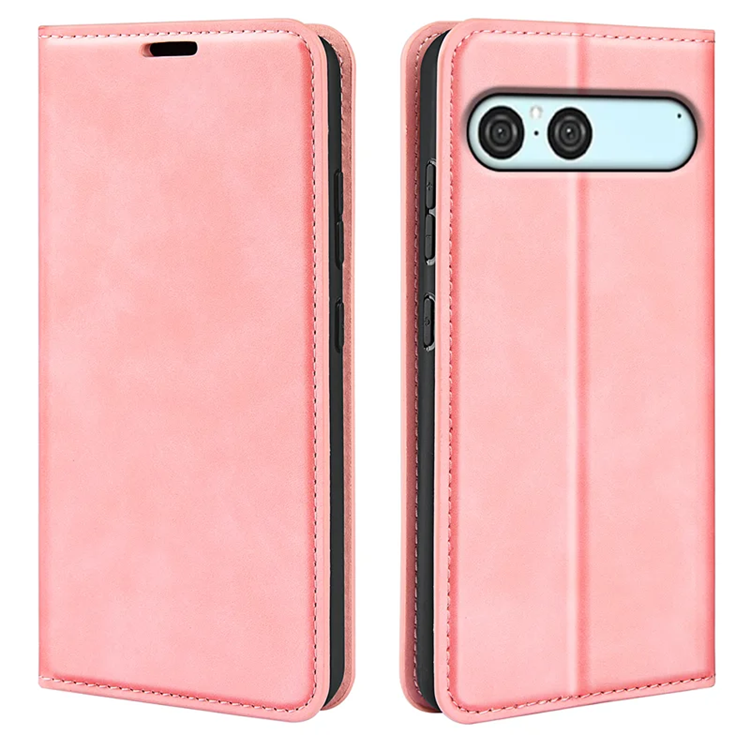 Sony Xperia 10 VII Plånboksfodral Skin Touch - Rosa | 2353 | AlltMobil